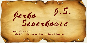 Jerko Šeperković vizit kartica